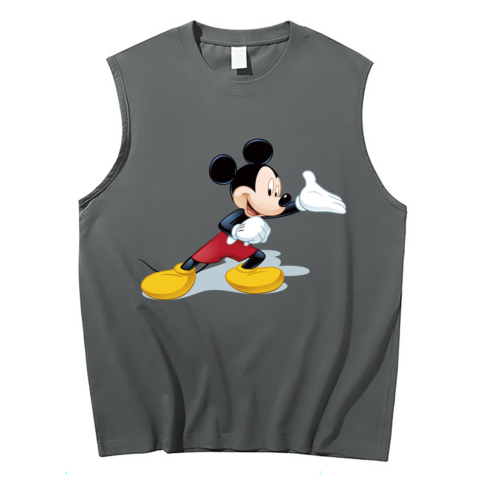 ミッキーマウス Mickey Mouse コットン100％タンクトップ（フロントプリント）
